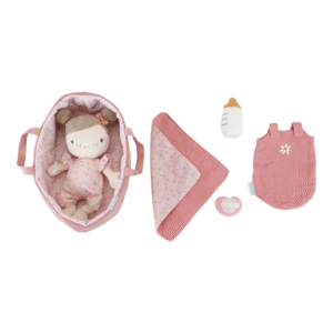 Babypuppe Rosa — Kleine Rosa Blumen